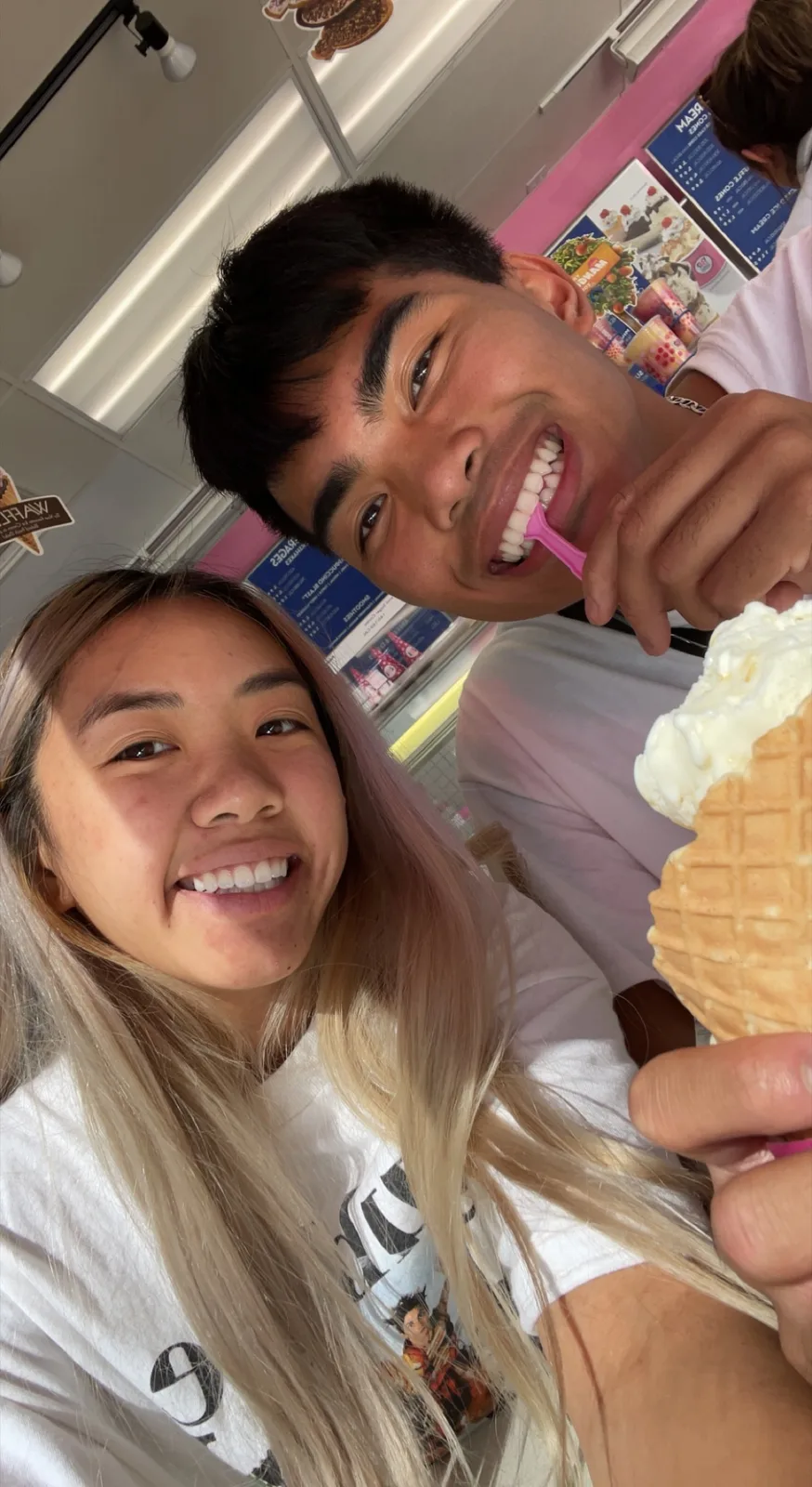 Edwin and Grace during the season Grace moved to San Diego for law school