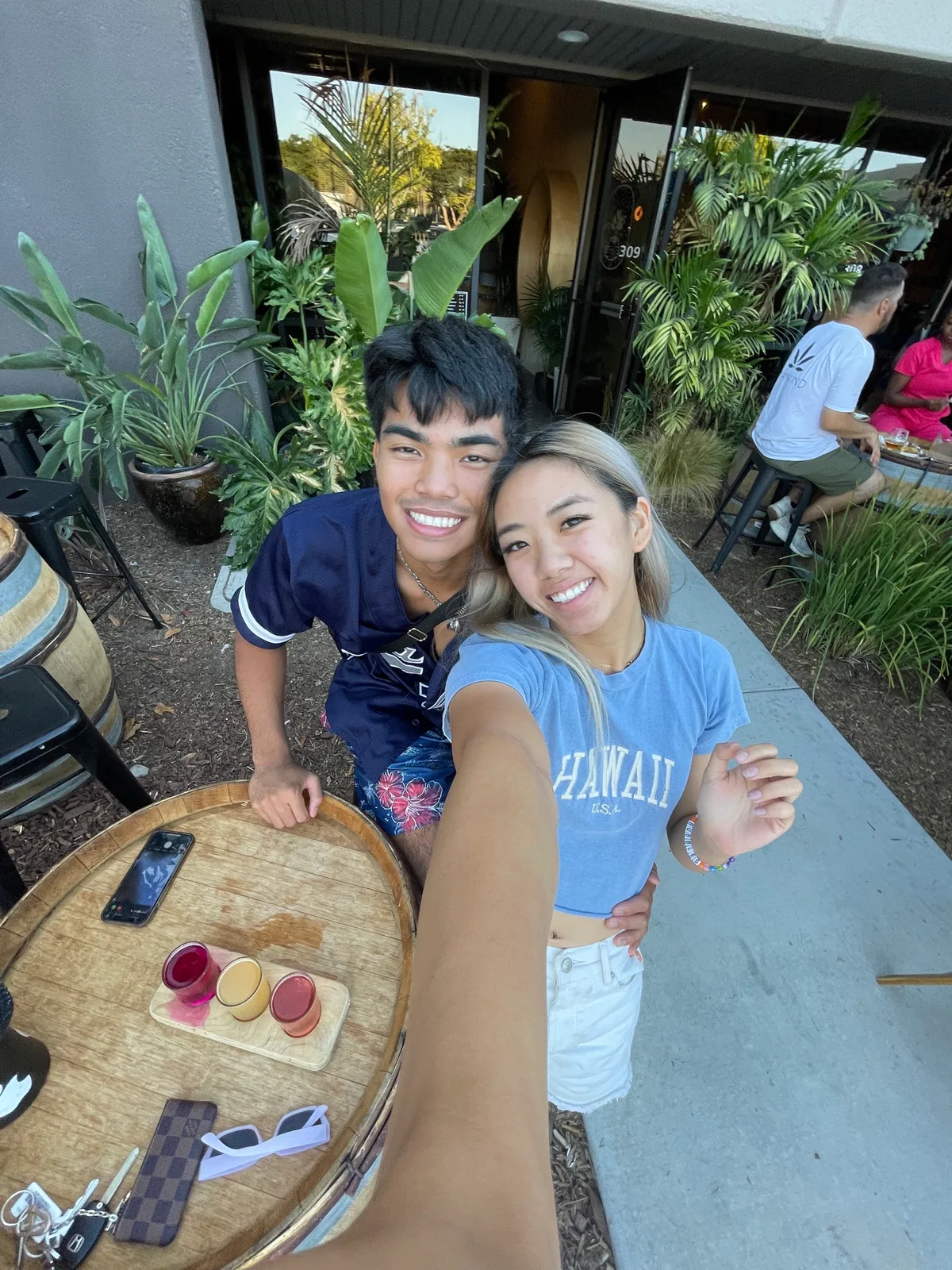 Edwin and Grace together during their long-distance season in San Diego